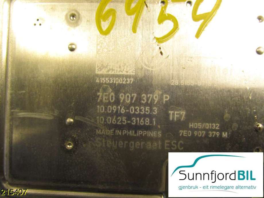 ABS sentral til VW Caddy 2010-2015 (Type III, Fase 2)  (VOLKSWAGEN|7E0907379P|7E0 614 517 L|)
