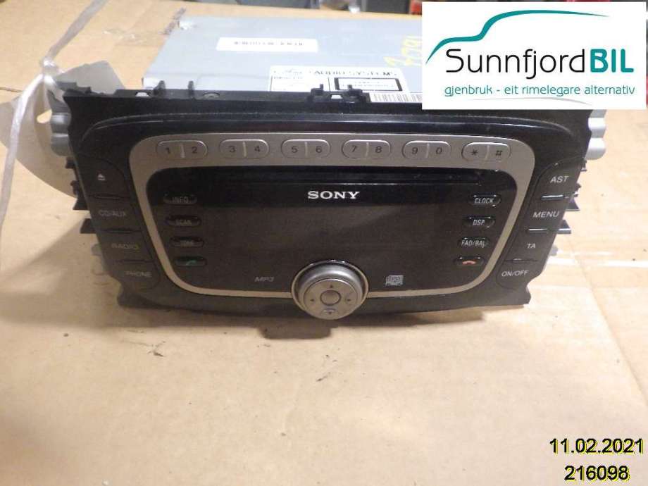 Bilstereo til Ford Focus 2008-2010 (Type II, Fase 2)  (FORD|VP6M2F|)
