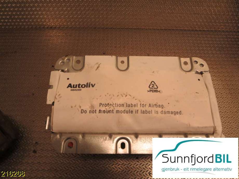 Airbag passasjer til Volvo V70 2007-2013 (Type III, Fase 1) (VOLVO|31271211|)