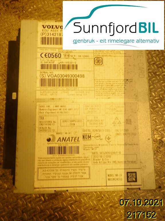 Bilstereo til Volvo V60/V60 CC 2013-2018 (Type I, Fase 2)  (VOLVO|31421873AA|)