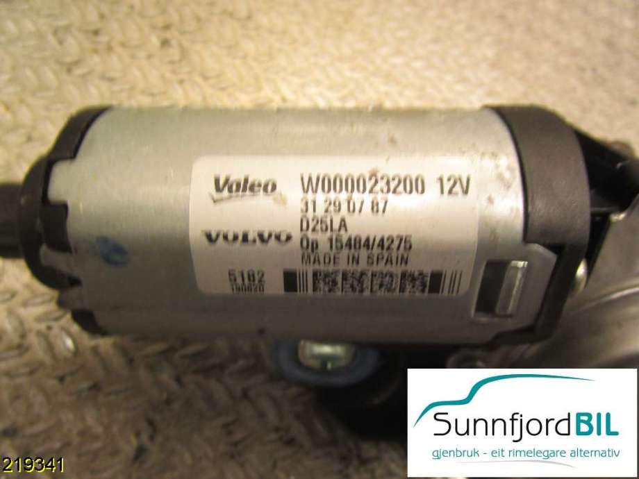 Viskermotor bakrute til Volvo V70 2007-2013 (Type III, Fase 1)  (VOLVO||W000023200)