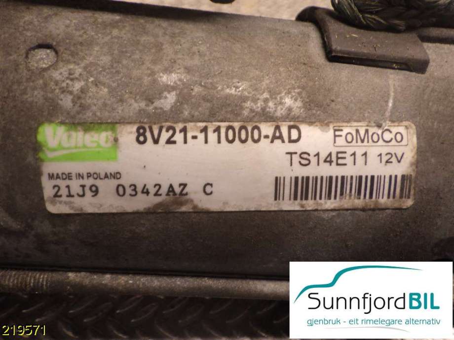 Starter diesel til Ford Fiesta 2008-2012 (Type VI, Fase 1)  (FORD|8V21 11000 AD|)