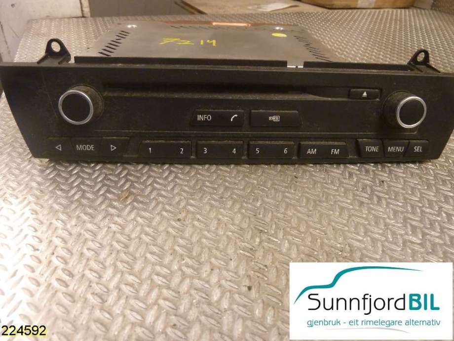 Bilstereo til BMW X3, 2007-2010 (Fase 2) (E83) (E83) (BMW|65129197131)
