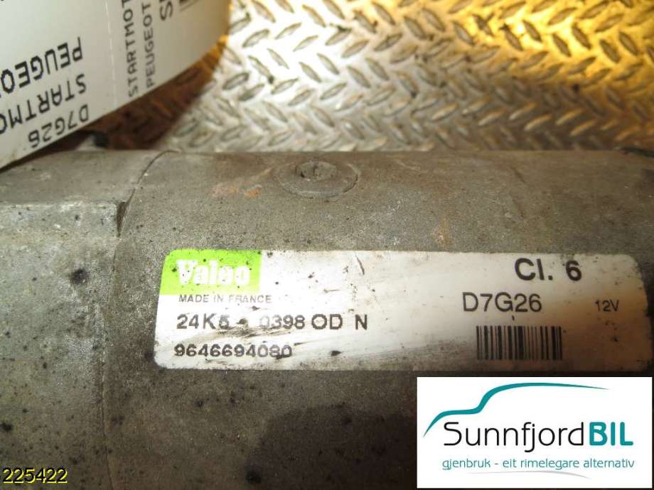 Starter diesel til Peugeot 307 2005-2008 (Fase 2)  (D7G26|)