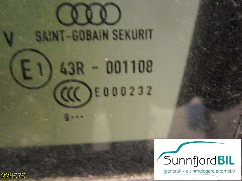 Siderute venstre bak til Audi A3 2009-2012 (Type II, Fase 2)  (AUDI|)