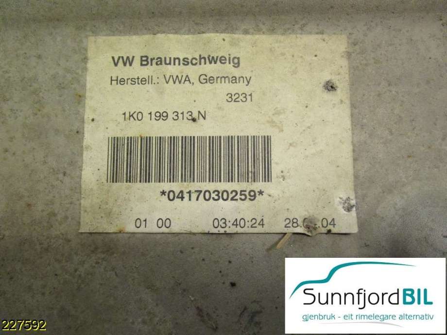 Travers foran hoved til Škoda Octavia 2005-2008 (Type II, Fase 1)  (SKODA|1K0199313AL|1K0199313N|)
