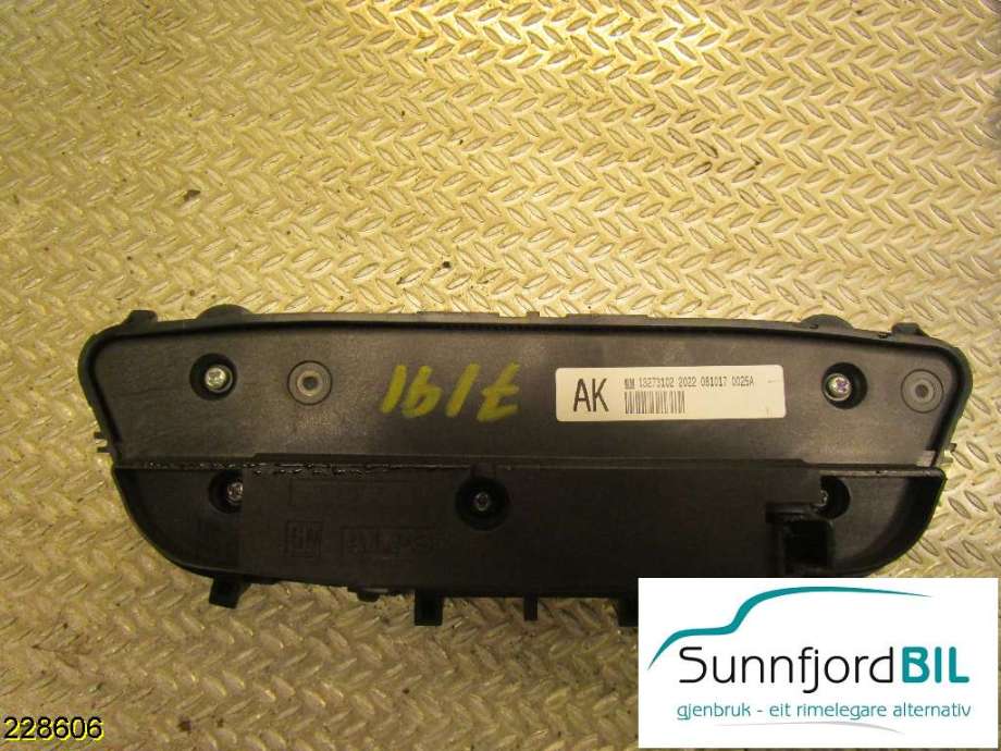 Varmeapparat betjening til Opel Insignia A 2009-2014  (OPEL|13273102|)