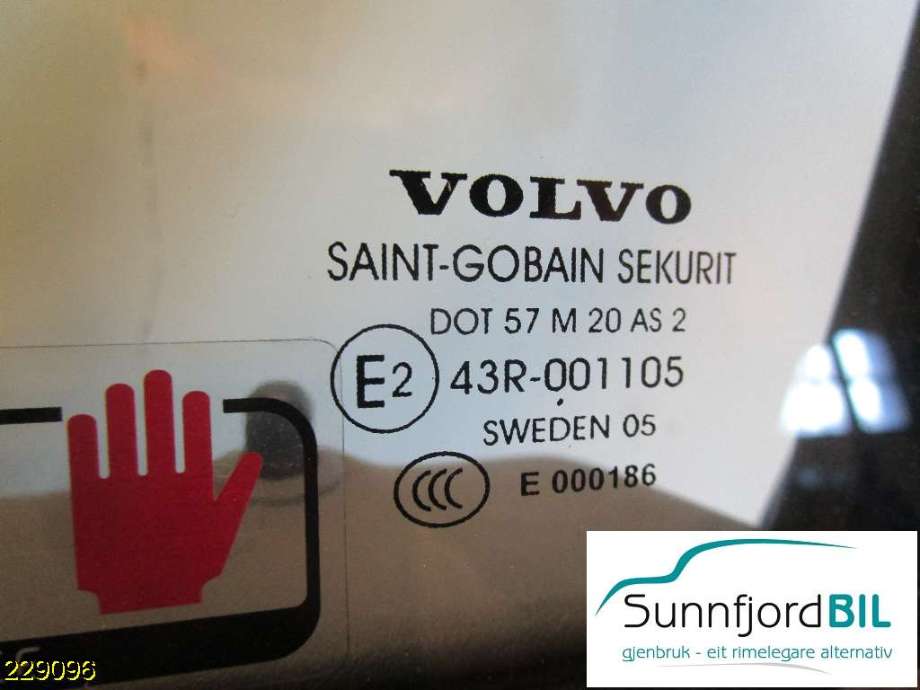 Siderute venstre foran til Volvo S40 2004-2007 (Type II, Fase 1)  (VOLVO|30779421|)