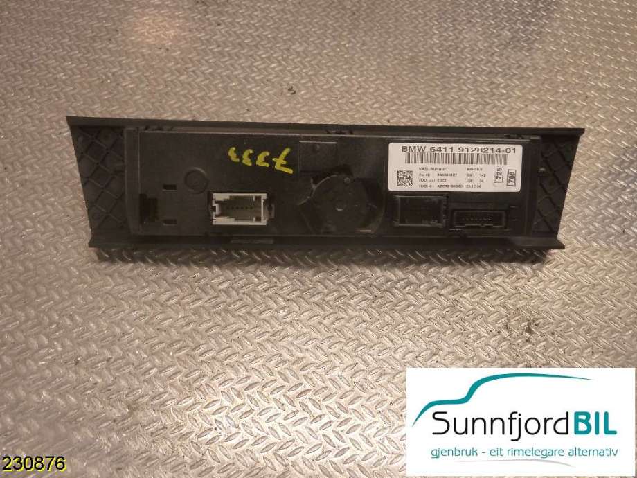 Varmeapparat betjening til BMW 3-Serie 2005-2011 (E90/E91/E92/E93) (E90/E91/E92/E93) (BMW|6411912821401|)