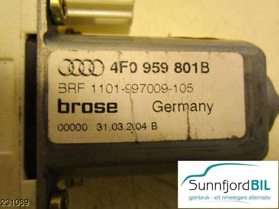 Ruteheis venstre til Audi A6 2005-2008 (Type III, Fase 1) (C6) (C6) (AUDI|4F0959801B|)