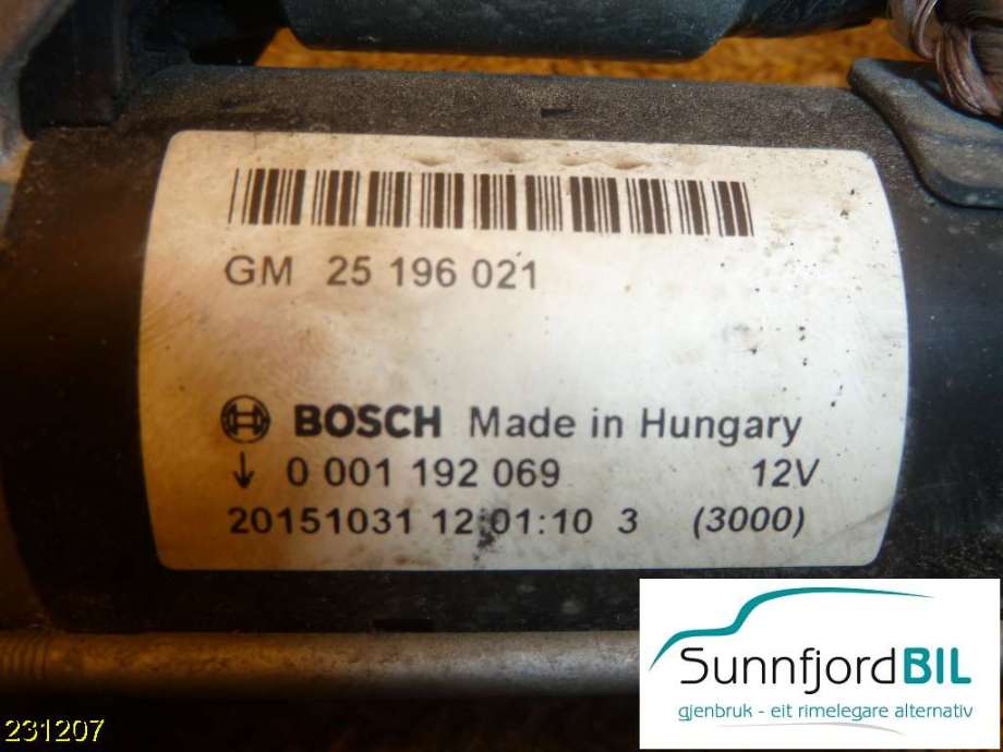 Starter til Opel Mokka, 2012-2016 (Type I, Fase 1)  (OPEL|)