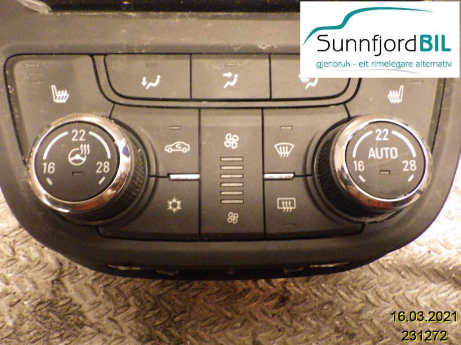 Varmeapparat betjening til Opel Mokka 2012-2016 (Type I, Fase 1)  (OPEL|13474049|)