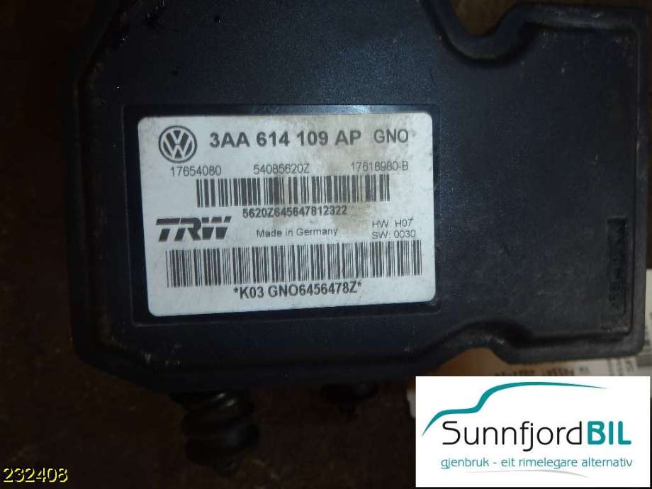 ABS sentral til VW Passat 2011-2015 (B7) (B7) (VOLKSWAGEN|3AA614109AP|)