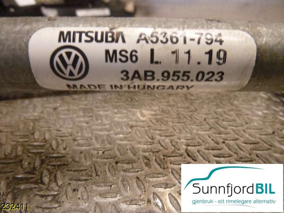 Viskeroverføring til VW Passat, 2011-2015 (B7) (B7) (VOLKSWAGEN|3AB955023)