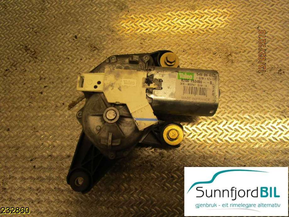 Viskermotor bakrute til Renault Scenic, 2003-2009 (Type II)  (RENAULT|8200153459)