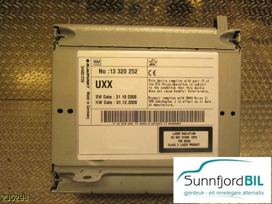 Bilstereo til Opel Insignia A, 2009-2014  (OPEL|13320252)