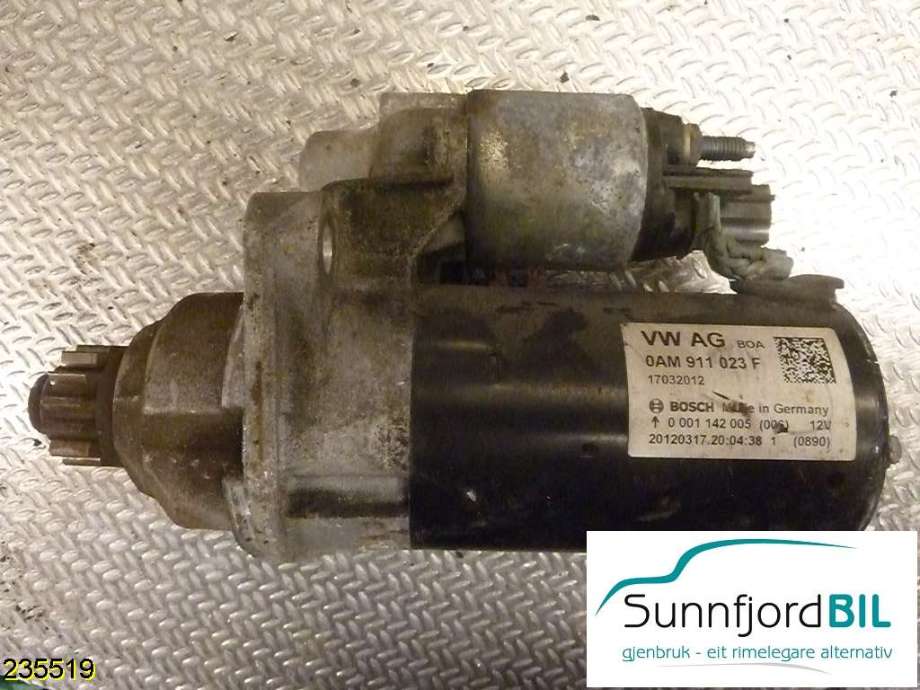 Starter til Audi A1, 2010-2014 (Type I, Fase 1)  (AUDI|0AM 911 023 F)