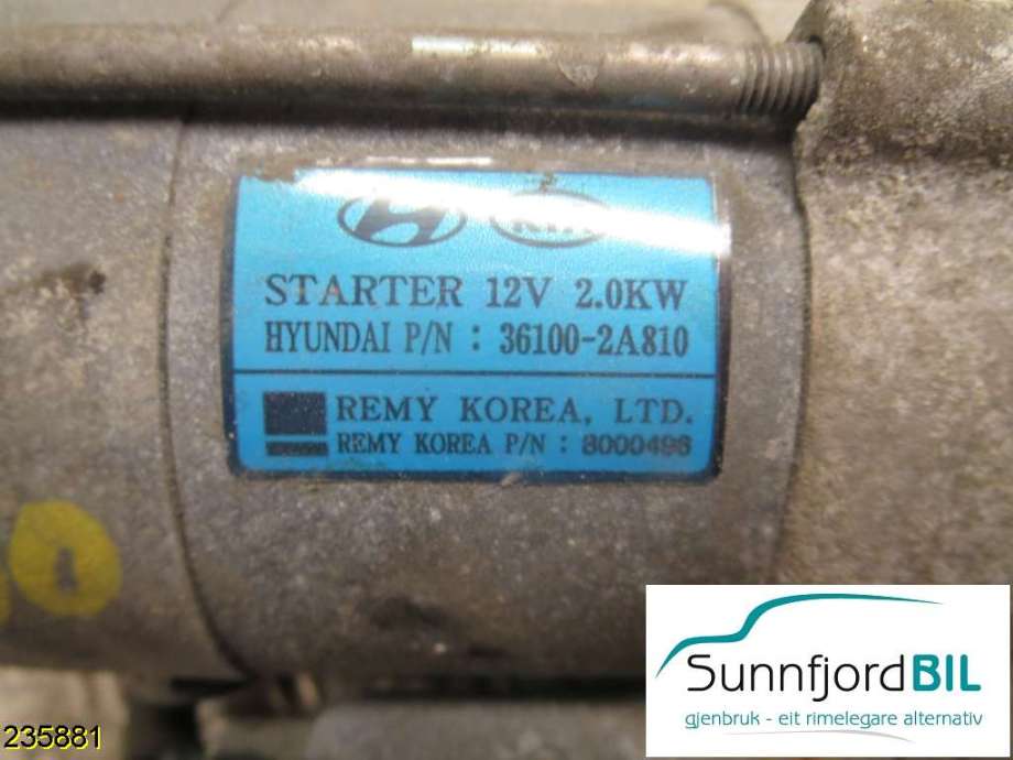 Starter diesel til Hyundai i40 2012-2017 (HYUNDAI|361002A810|)