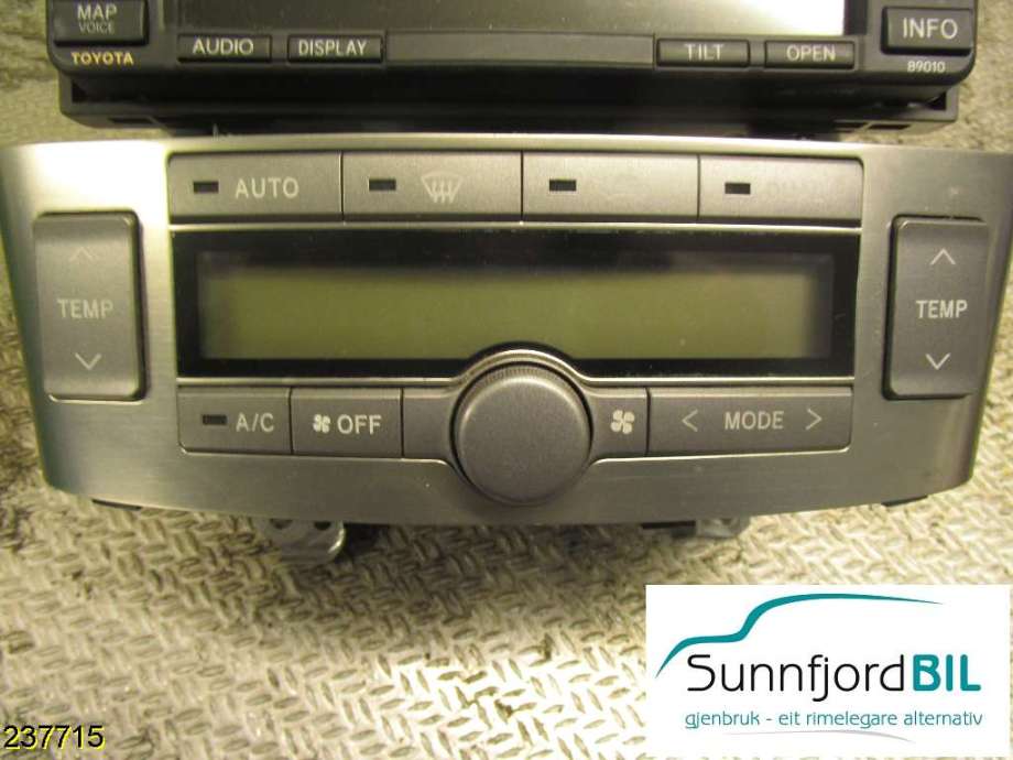 Varmeapparat betjening til Toyota Avensis 2003-2008 (Type II) (TOYOTA|)