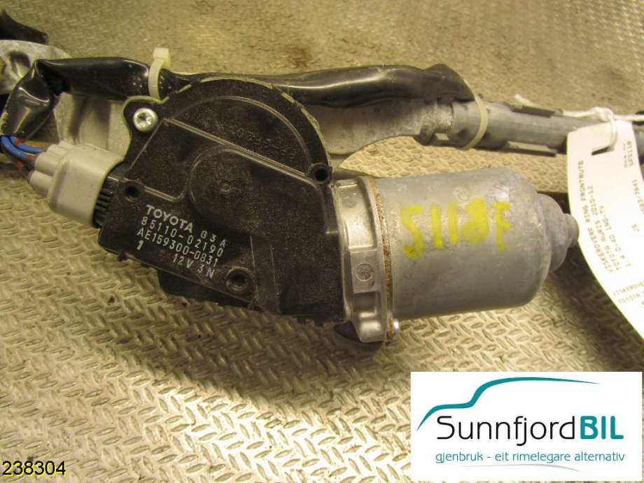 Viskermotor frontrute til Toyota Auris, 2010-2012 (Type I, Fase 2)  (TOYOTA|8511002190)