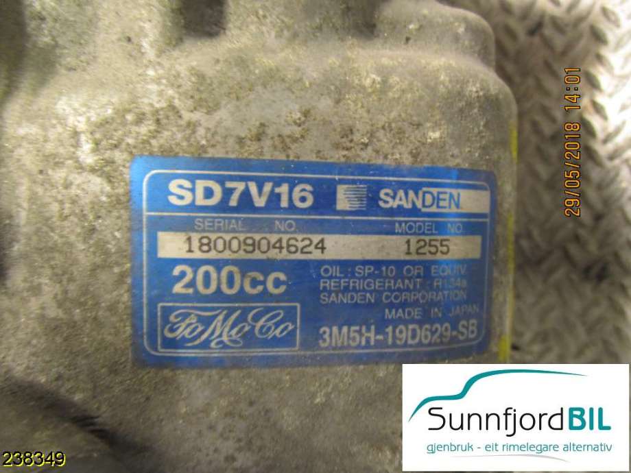 Aircondition kompressor til Volvo V50 2004-2007 (Fase 1)  (VOLVO|36000990||3M5H-19D629-SB)