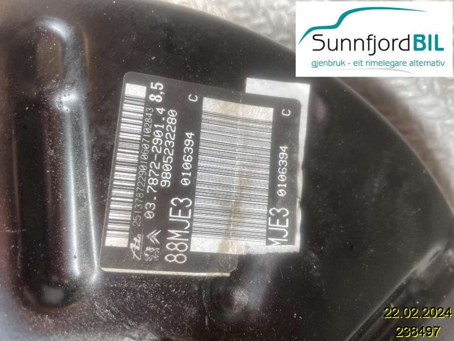 Bremsekraft-forsterker til Toyota Proace 2016-->> (Type II) (TOYOTA||9805232280)