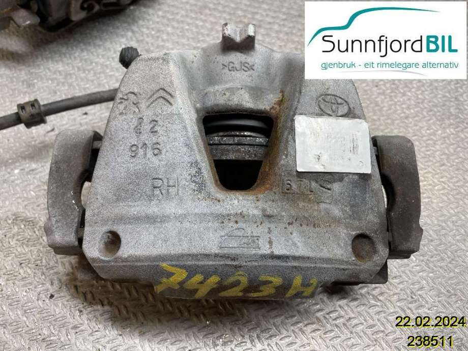 Bremsecaliper høyre foran til Toyota Proace 2016-->> (Type II)  (TOYOTA||77TF57028200)