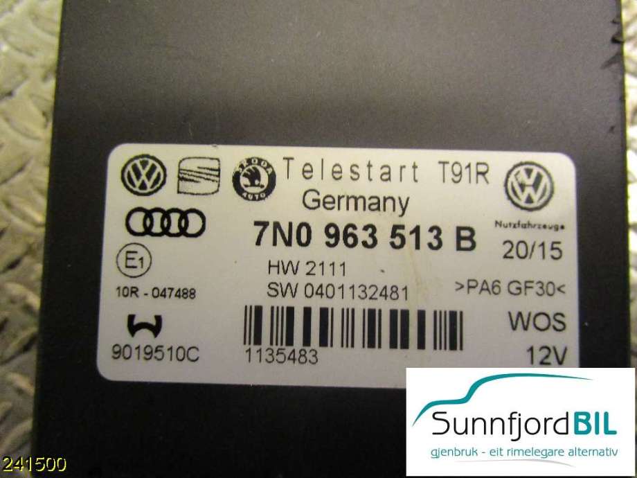 Rele diverse til VW Caddy, 2010-2015 (Type III, Fase 2)  (VOLKSWAGEN|7N0962513B)