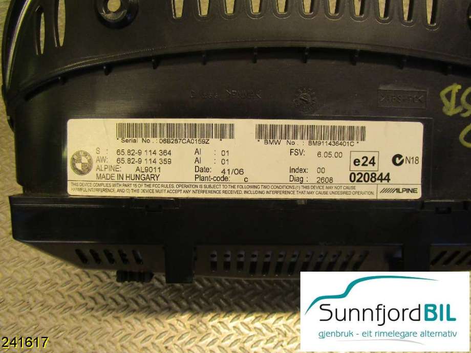Instrument kjørecomputer til BMW 3-Serie 2005-2011 (E90/E91/E92/E93) (E90/E91/E92/E93) (65829114364|)