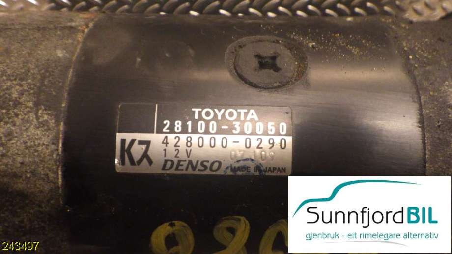Starter diesel til Toyota Hiace 2007-2012 (Fase 3)  (TOYOTA|)