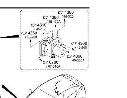 ABS sentral til Mazda CX-3, 2015-2022  (MAZDA|DDY1-43-7A0G)