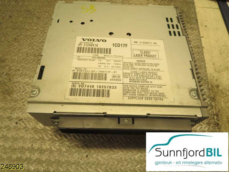 Bilstereo til Volvo V50 2007-2012 (Fase 2)  (VOLVO|31288510|)
