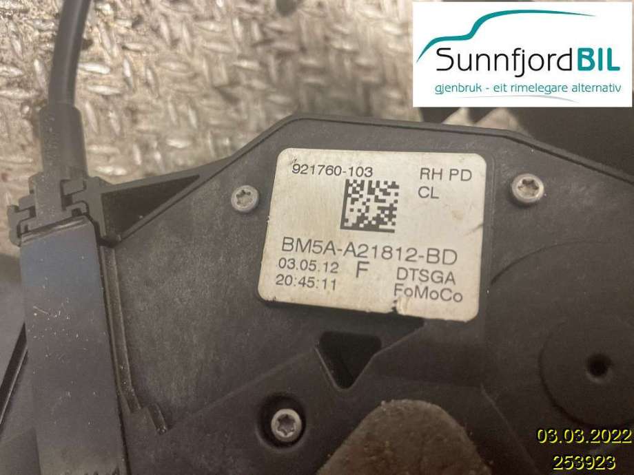 Låsekasse høyre til Ford Focus 2011-2014 (Type III, Fase 1) (FORD|BM5AA21812BD|)