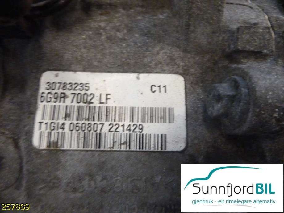 Girkasse manuell 6-trinn til Volvo V70 2007-2013 (Type III, Fase 1) (VOLVO|6G9R7002LF|30783235|)