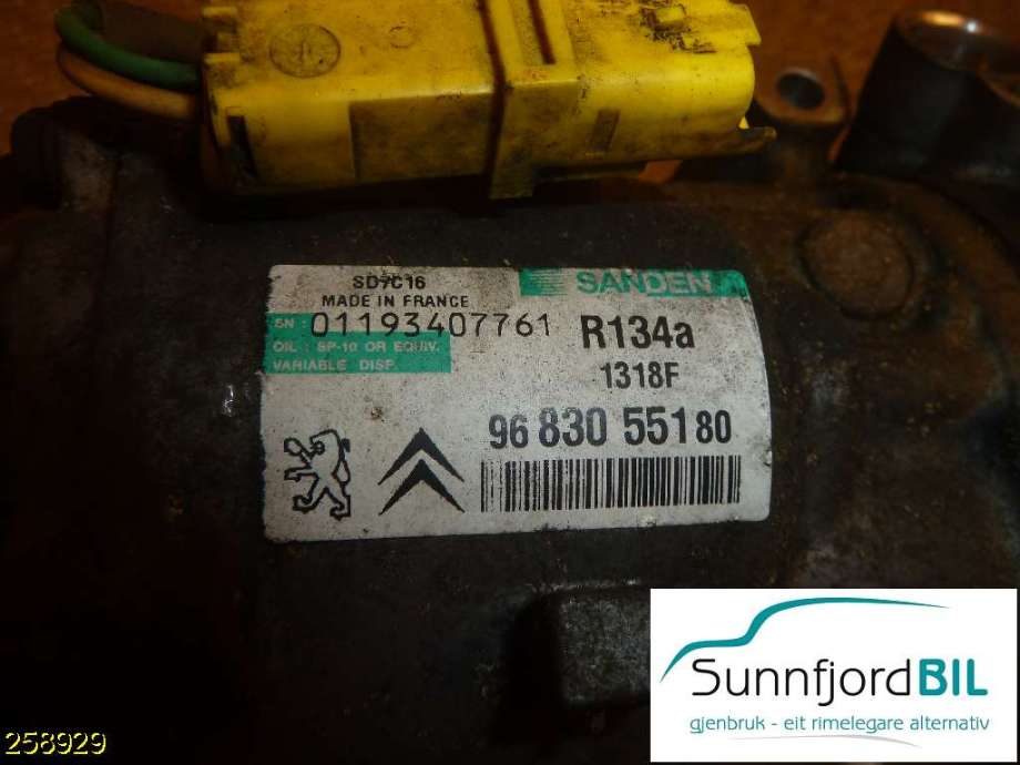 Aircondition kompressor til Peugeot 407 2004-2010 (PEUGEOT|6453WW|9800840380|)