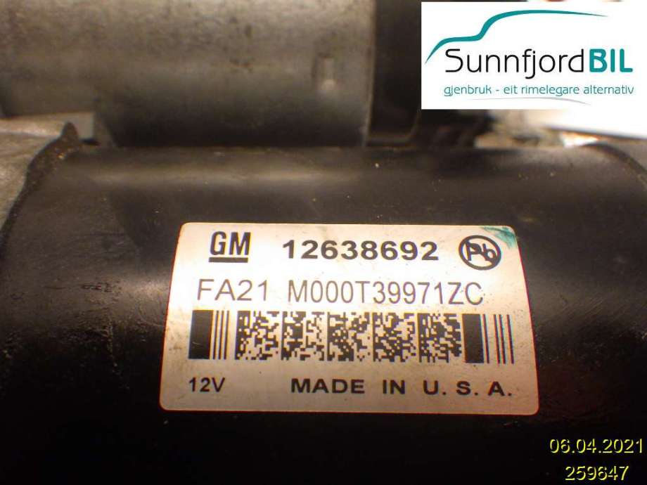 Starter til Opel Corsa E 2015-2019  (OPEL|12638692|M000T39971ZC|)