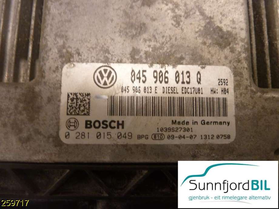 Styreenhet motor til Škoda Fabia, 2007-2010 (Type II, Fase 1)  (SKODA|045906013Q)