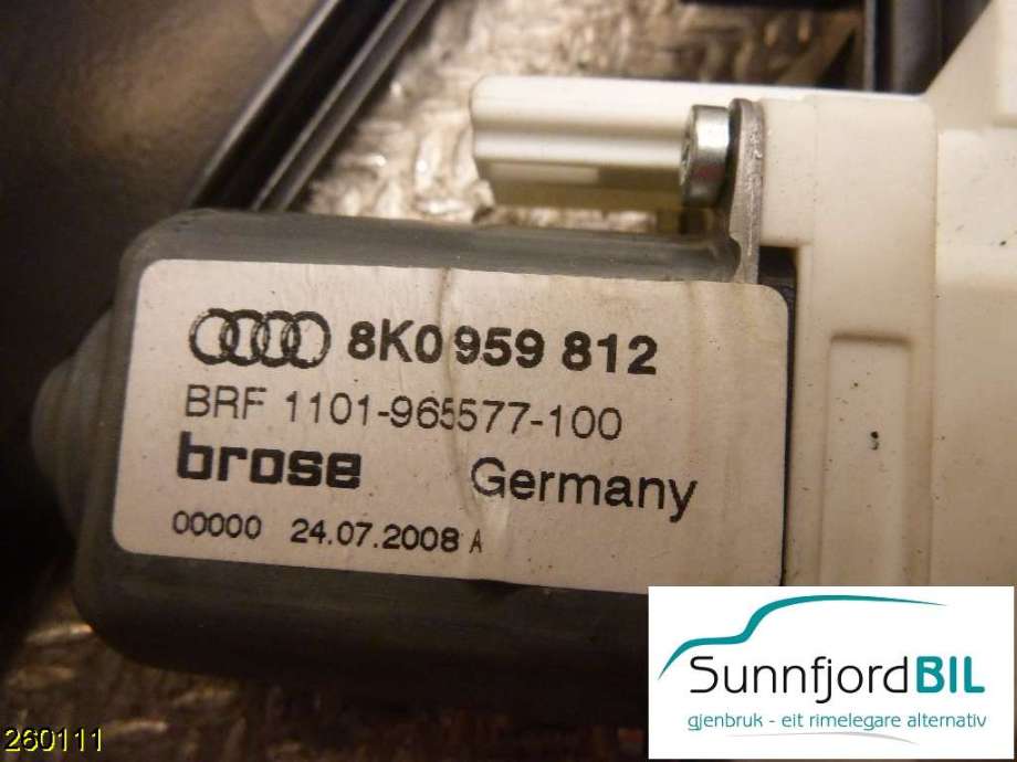 Ruteheis høyre bak til Audi A4 2007-2014 (Type IV) (B8) (B8) (AUDI|)