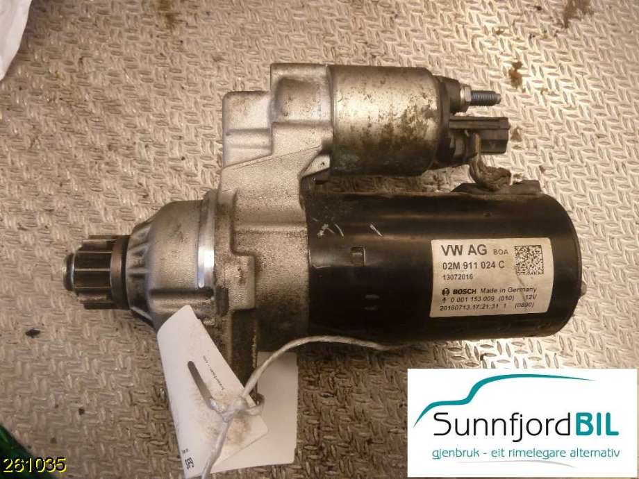Starter diesel til Audi Q3 2011-2014 (Type I, Fase 1)  (02M911024C|)