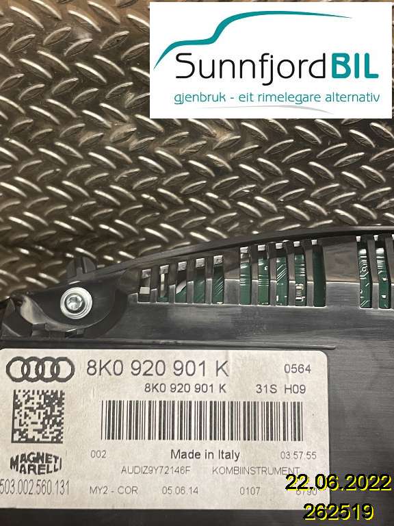 Instrumentpanel til Audi A4 2007-2014 (Type IV) (B8) (B8) (AUDI|8K0920901K|)