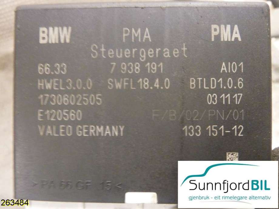 Styreenhet parkering til BMW i3 2013-2022  (BMW|66337938191||13315112)