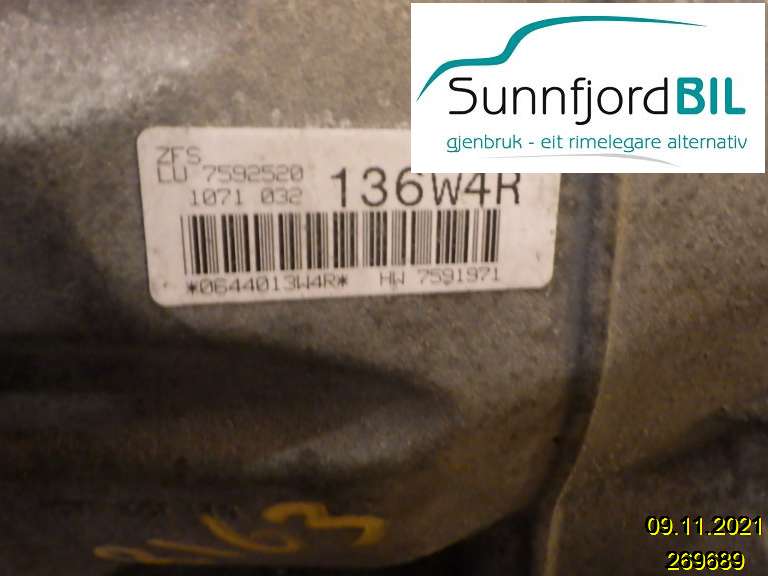 Girkasse automat til BMW 5-Serie 2003-2010 (E60/E61) (E60/E61) (BMW|24 00 7 592 520|W4R|GA6HP19Z)