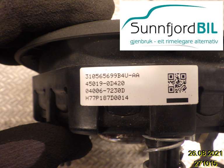 Airbag rattpute til Toyota Yaris 2012-2014 (Type III, Fase 1) (TOYOTA|450190D420|)
