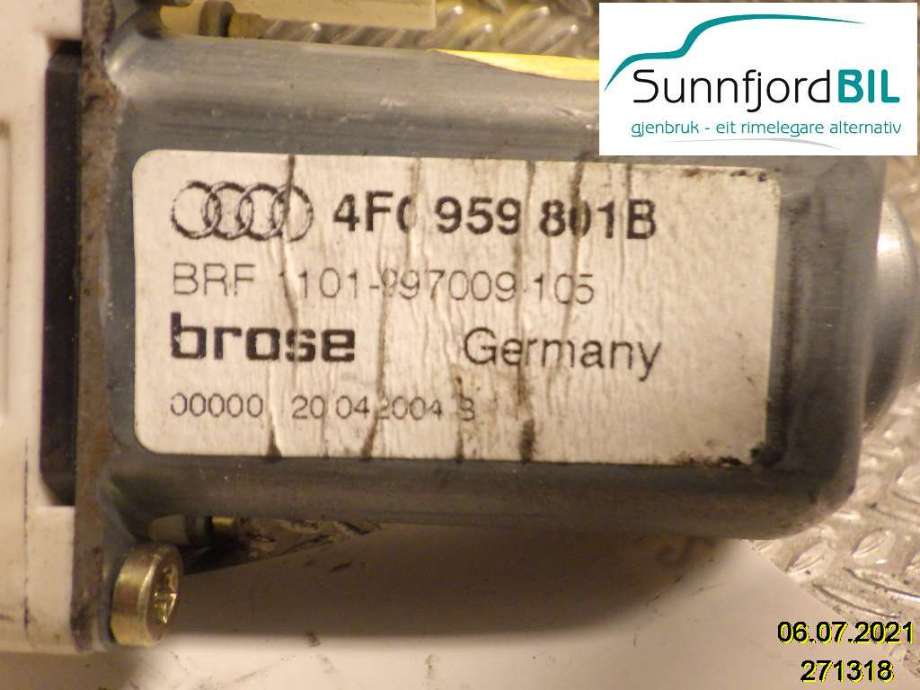 Ruteheis venstre foran til Audi A6 2005-2008 (Type III, Fase 1) (C6) (C6) (AUDI|4F0959801B|)