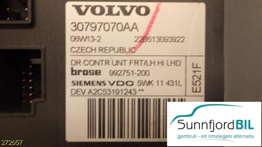 Ruteheis venstre til Volvo V50 2004-2007 (Fase 1)  (VOLVO|)