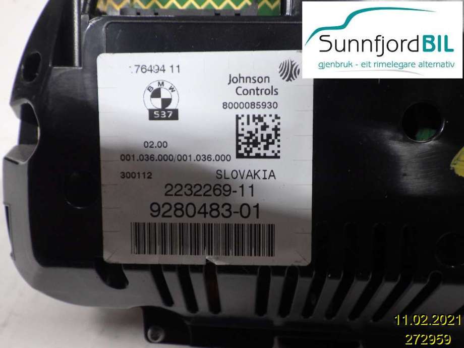 Instrumentpanel til BMW X3 2010-2017 (F25) (F25) (BMW||928048301)