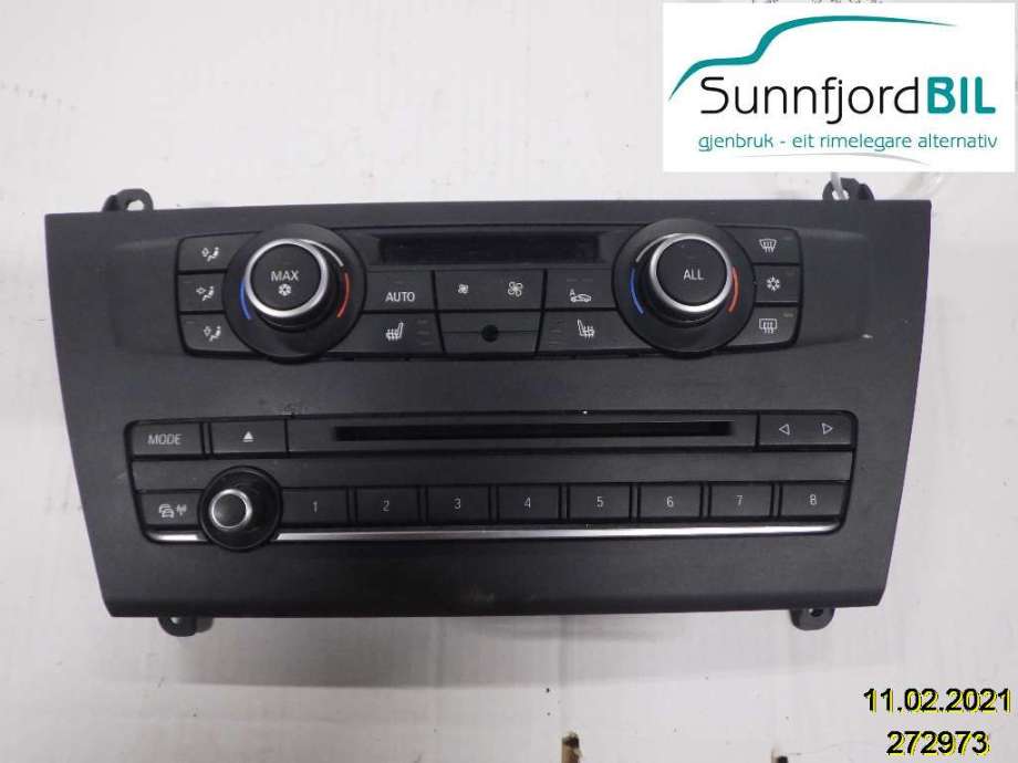 Varmeapparat betjening til BMW X3 2010-2017 (F25) (F25) (BMW|6411925961601|)