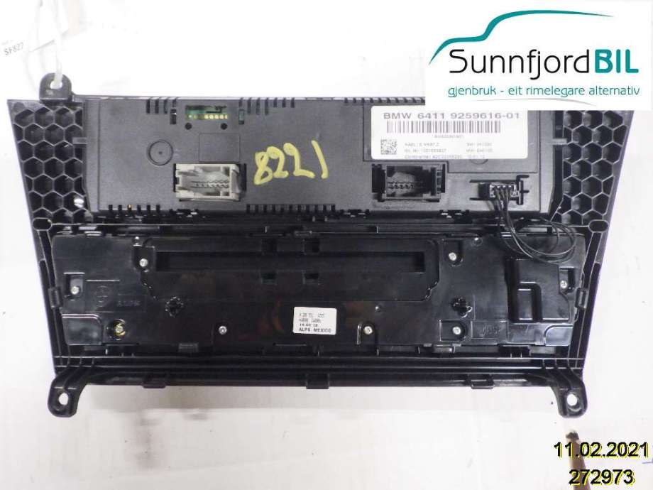 Varmeapparat betjening til BMW X3 2010-2017 (F25) (F25) (BMW|6411925961601|)