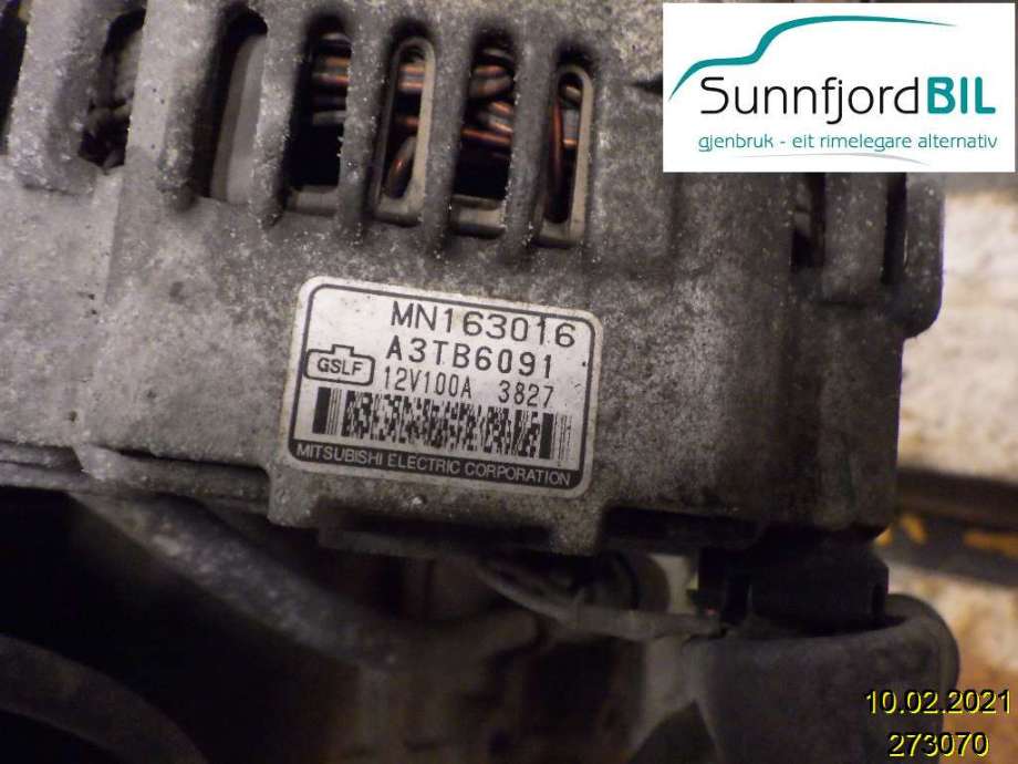 Dynamo til Mitsubishi Outlander 2003-2006 (Type I)  (MITSUBISHI|MN163016|A3TB6091|)