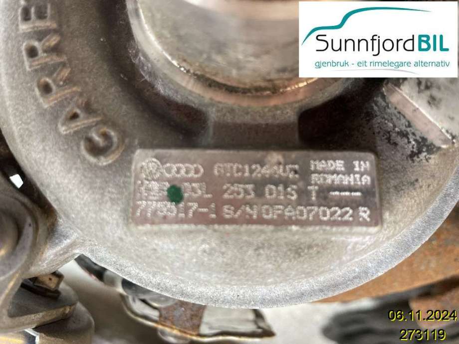 Turbo til Škoda Superb, 2008-2015 (Type II)  (SKODA|03L 253 016 T)